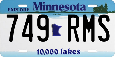 MN license plate 749RMS