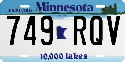 MN license plate 749RQV
