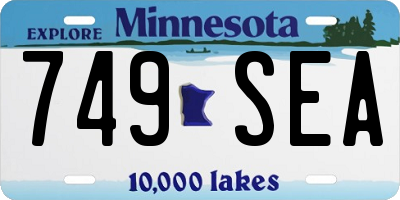 MN license plate 749SEA