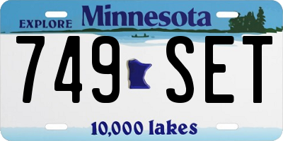 MN license plate 749SET