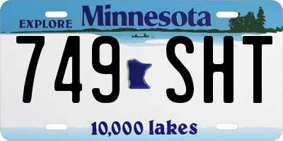MN license plate 749SHT