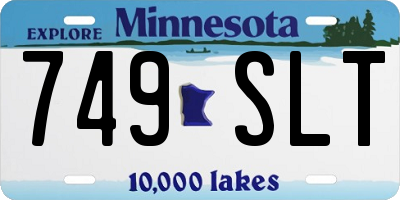 MN license plate 749SLT