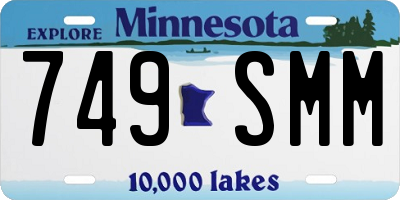 MN license plate 749SMM