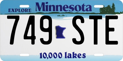 MN license plate 749STE