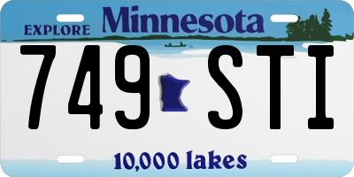 MN license plate 749STI