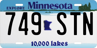 MN license plate 749STN