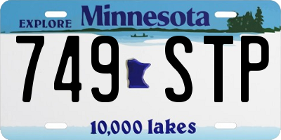 MN license plate 749STP