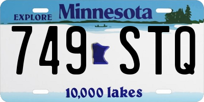 MN license plate 749STQ