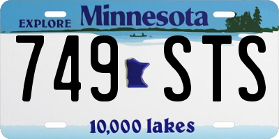 MN license plate 749STS