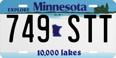 MN license plate 749STT