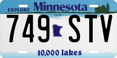 MN license plate 749STV