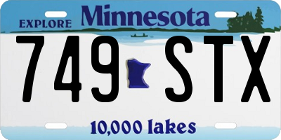 MN license plate 749STX