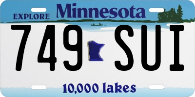 MN license plate 749SUI