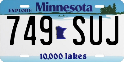 MN license plate 749SUJ