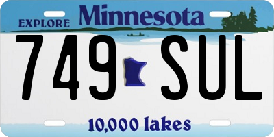 MN license plate 749SUL