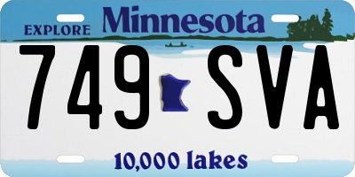 MN license plate 749SVA