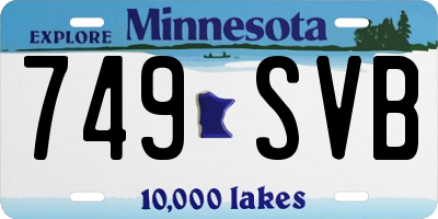 MN license plate 749SVB