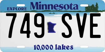 MN license plate 749SVE