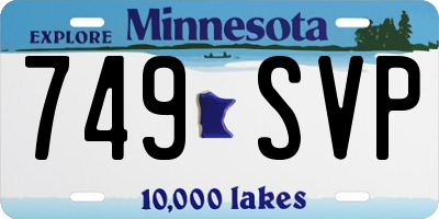 MN license plate 749SVP