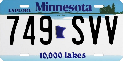 MN license plate 749SVV