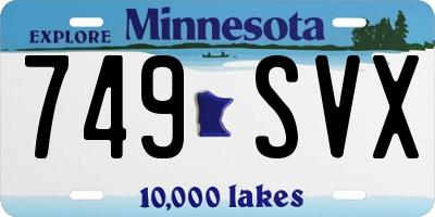 MN license plate 749SVX