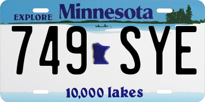 MN license plate 749SYE