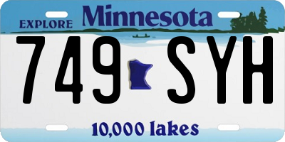 MN license plate 749SYH