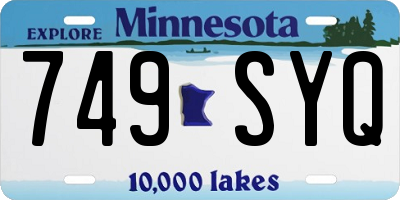 MN license plate 749SYQ