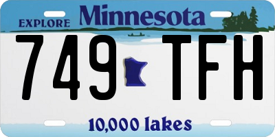 MN license plate 749TFH