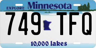 MN license plate 749TFQ