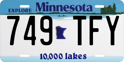 MN license plate 749TFY