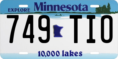 MN license plate 749TIO