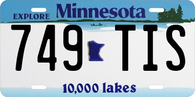 MN license plate 749TIS