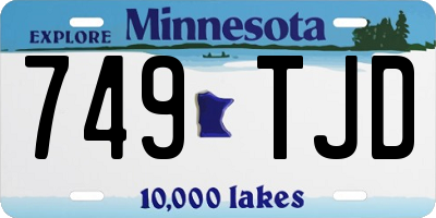 MN license plate 749TJD