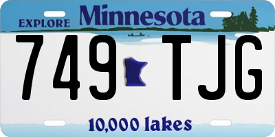 MN license plate 749TJG