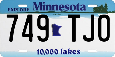 MN license plate 749TJO