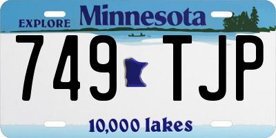 MN license plate 749TJP