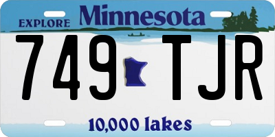 MN license plate 749TJR