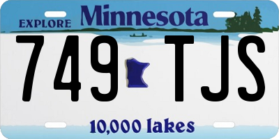 MN license plate 749TJS