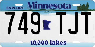 MN license plate 749TJT