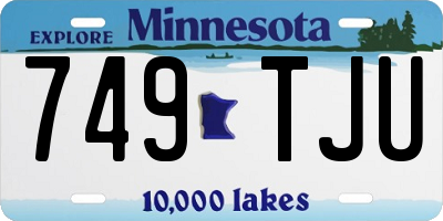 MN license plate 749TJU