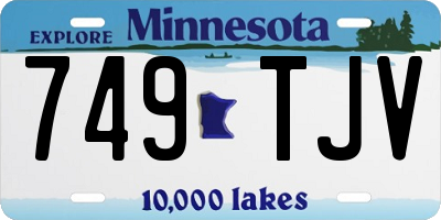 MN license plate 749TJV