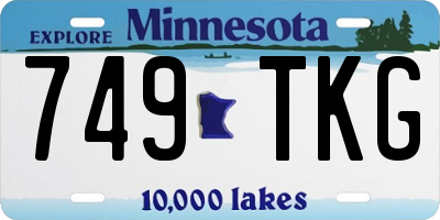 MN license plate 749TKG