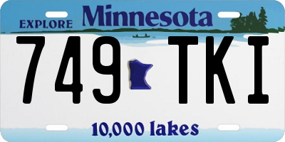 MN license plate 749TKI