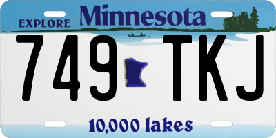 MN license plate 749TKJ