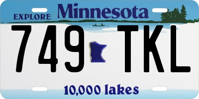 MN license plate 749TKL