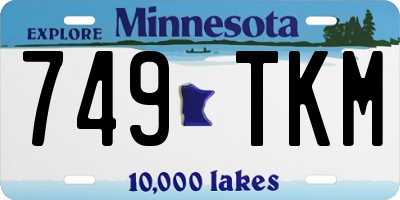 MN license plate 749TKM