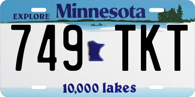 MN license plate 749TKT