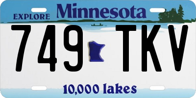 MN license plate 749TKV
