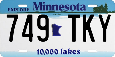 MN license plate 749TKY